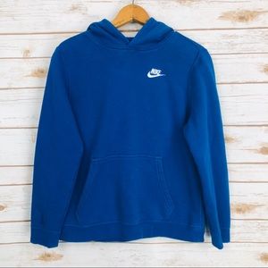 blue and white nike hoodie